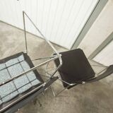 Set of 3 minimalist X line chairs by Niels Jorgen Haugesen for Hybodan circa 1970