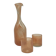 Cracked glass carafe and two glasses - Tunisian crafts