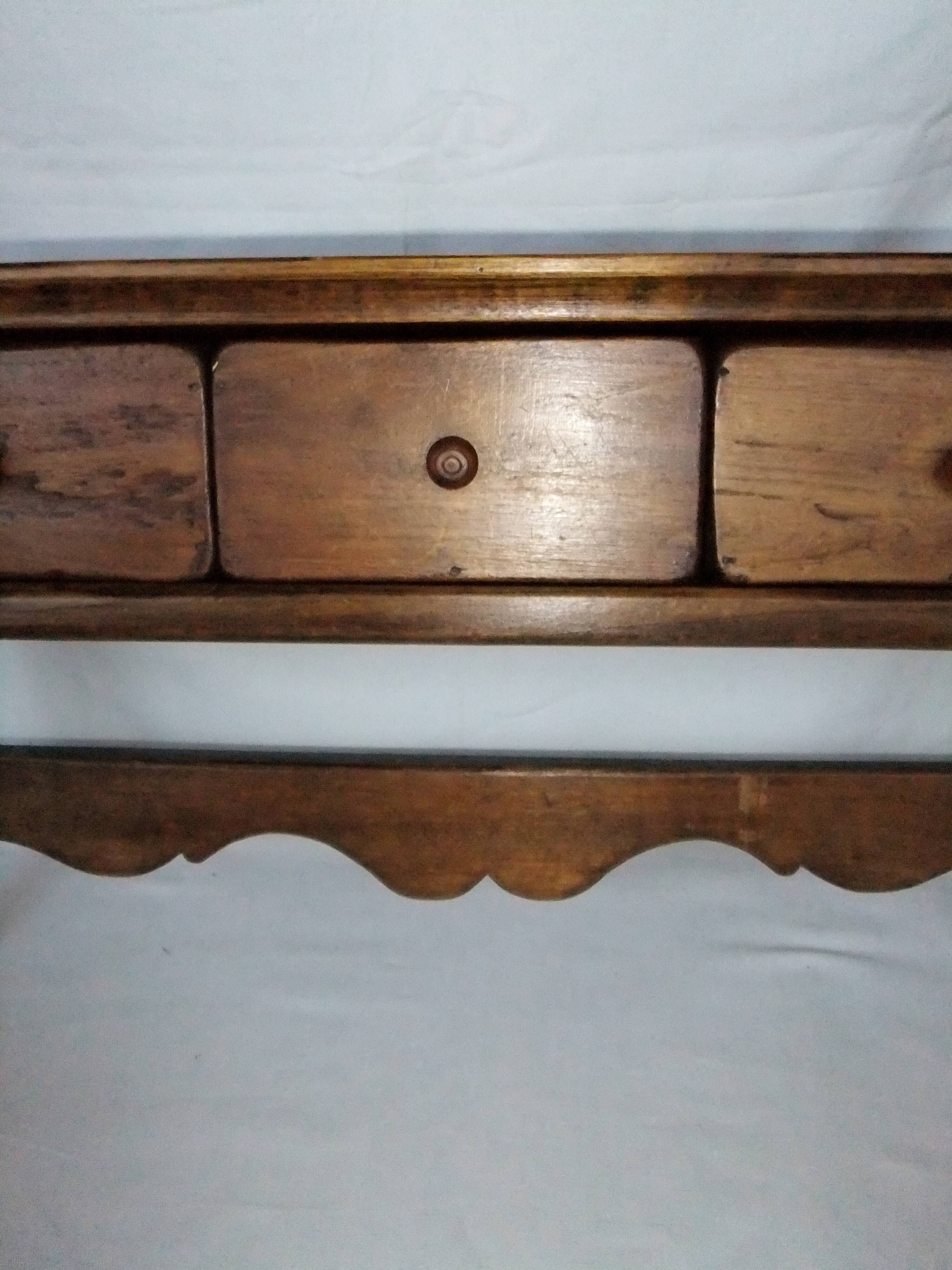 Curved wooden wall shelf storage drawers 69 cm