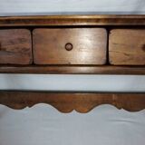Curved wooden wall shelf storage drawers 69 cm