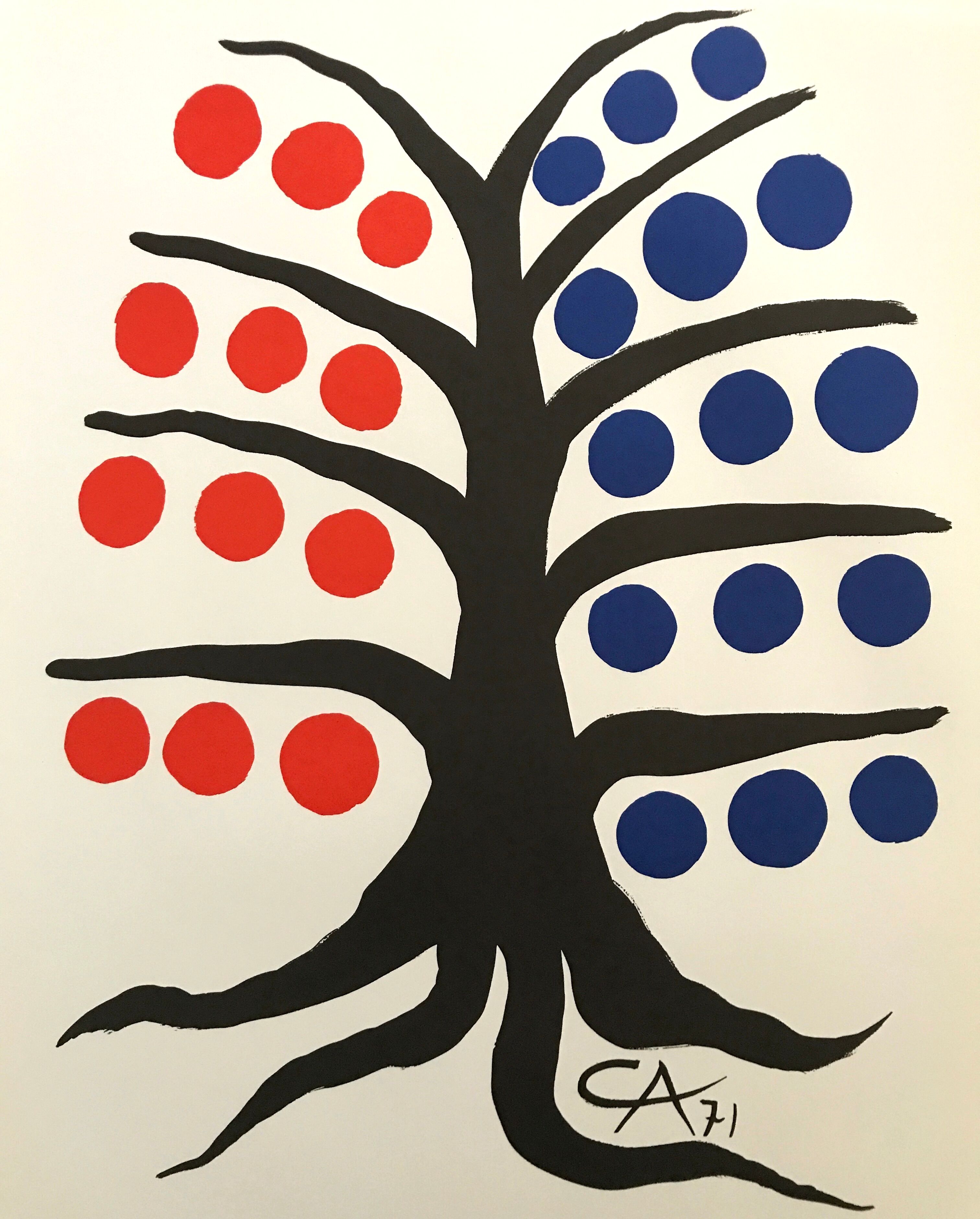 Original lithographic poster by Alexander Calder, The Tree, 1971