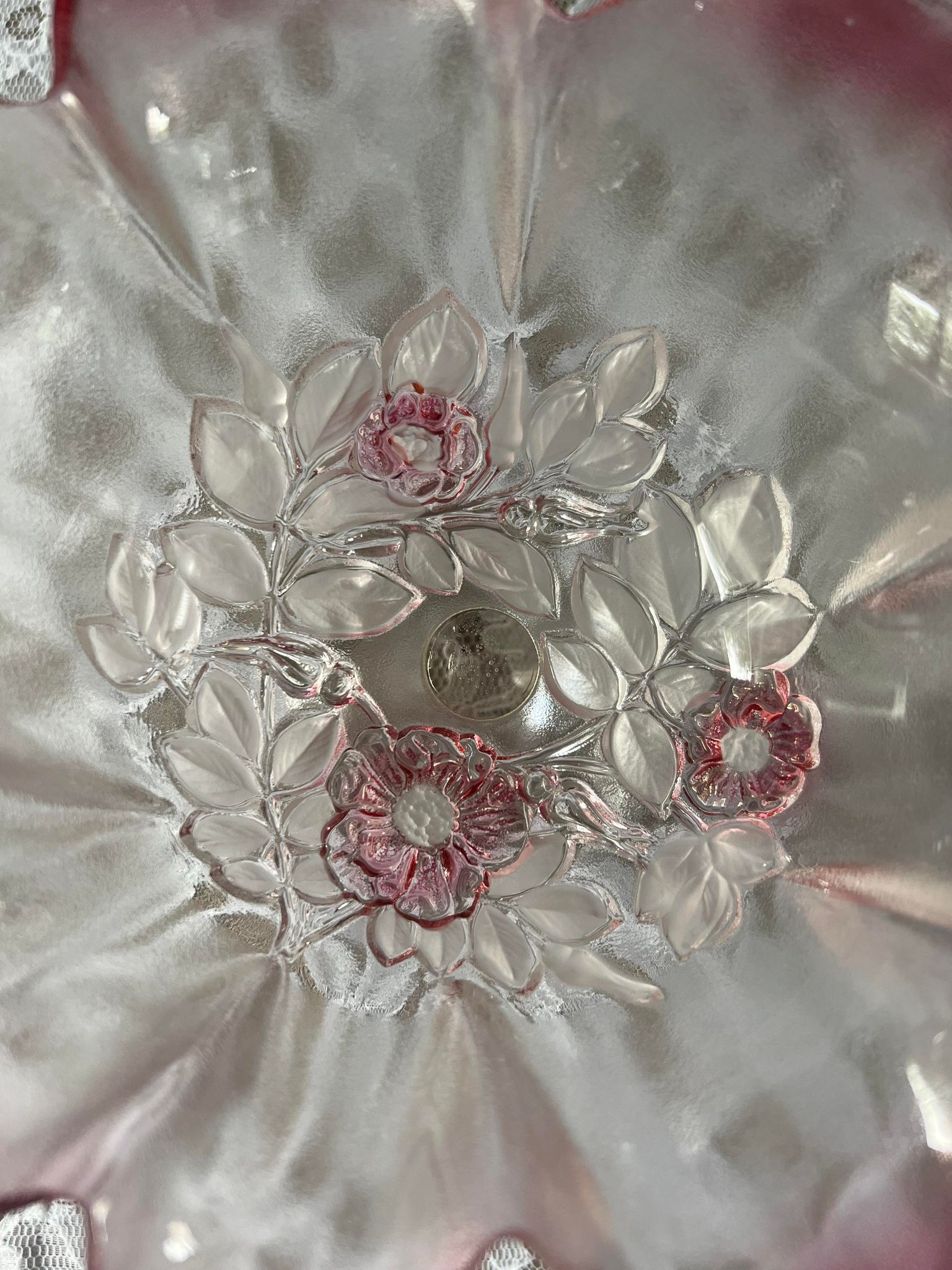 Empty glass cup pocket