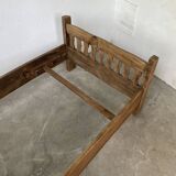 Brutalist Aranjou elm bed