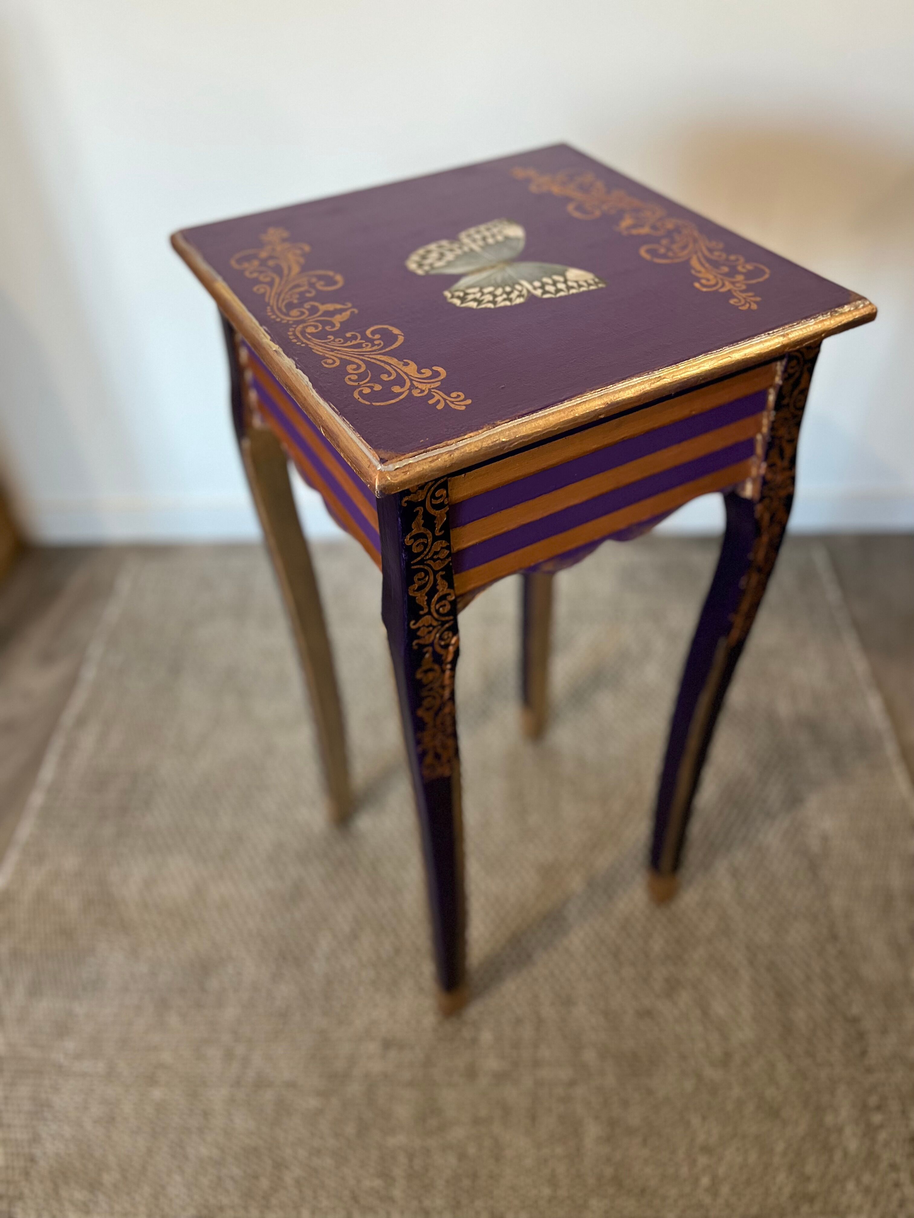 Butterfly wood console