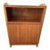 Brown trapezoidal wooden bar cabinet from the 1960s with a niche and lockable flap.