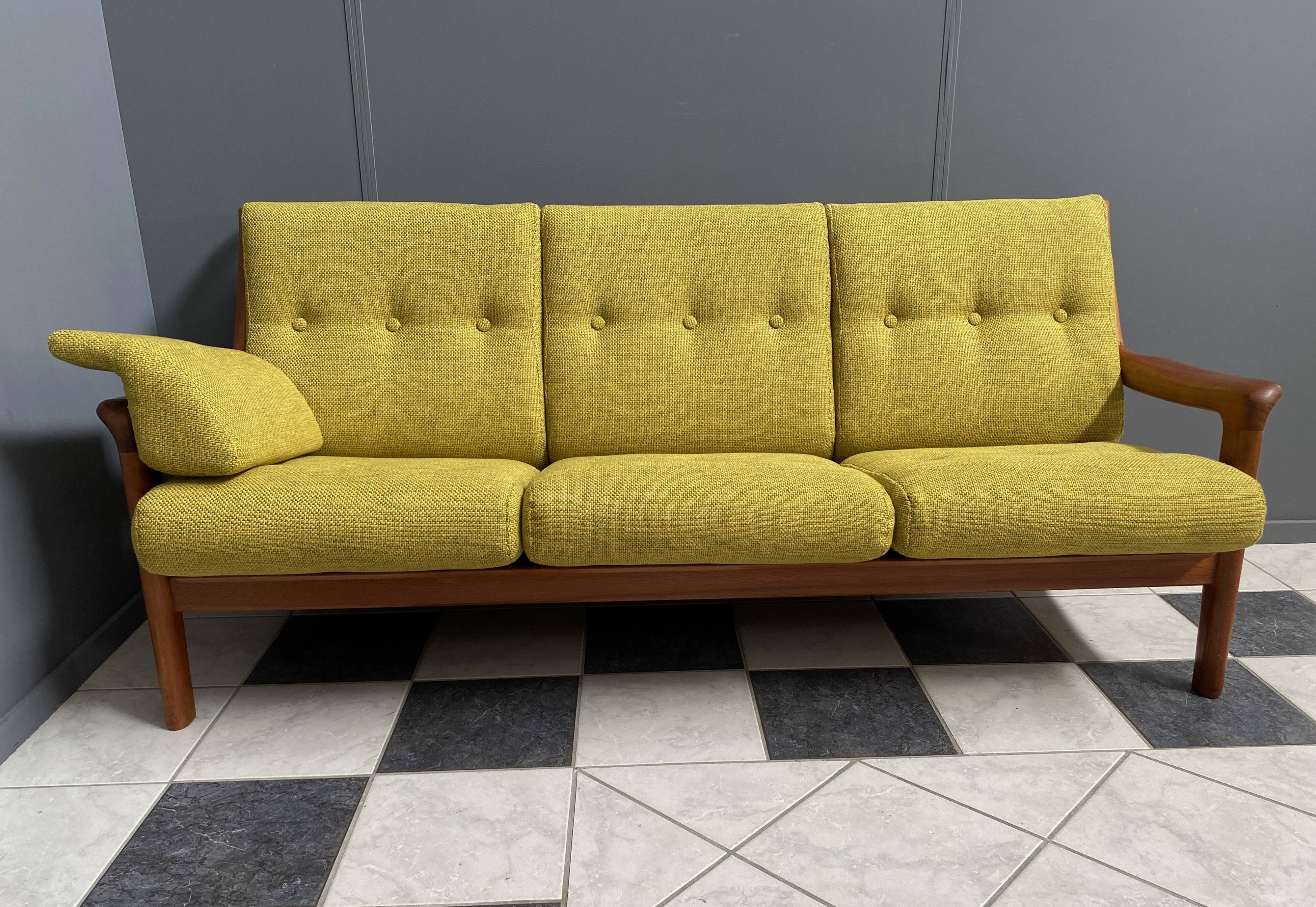 Gustav Thams teak 3-seat sofa for A/S Vejen Denmark