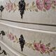 Louis XV style chest of drawers painted with flowers, Italian manufacture