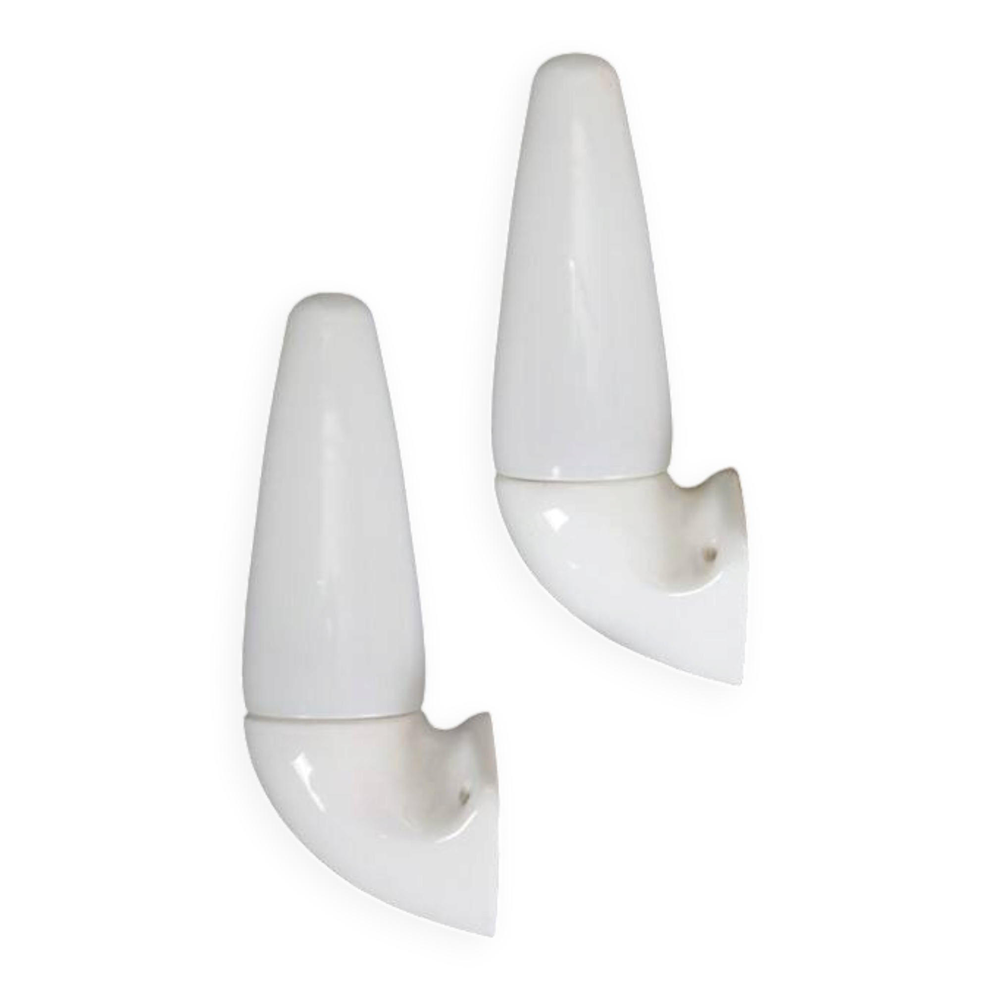 Set of 2 IFÖ “6035” / Stig Carlsson ceramic / glass / wall lamps / mid-century modern design
