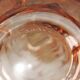 Antique Rosaline vase in pink molded glass