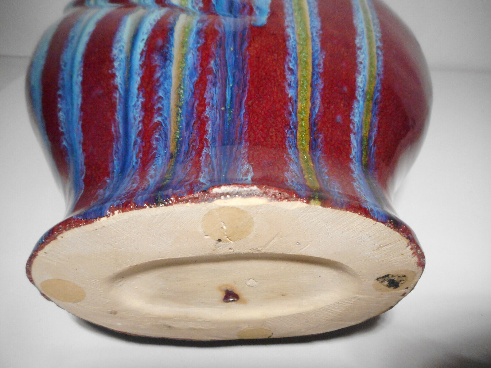 Vase soliflore in glazed ceramic earthenware vintage contemporary art 20th century