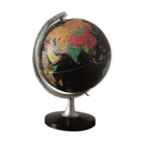 Globe terrestre lumineux noir