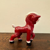 Small retro red horse from the 40s made in England/ceramic