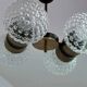 Mid-century glass and brass pendant by Napako, 1960s