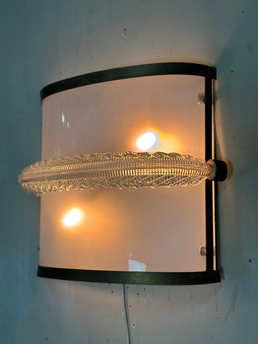 Pair of Venetian wall lights in Murano glass circa 1950