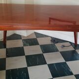 Varnished wooden table from the 1960s.