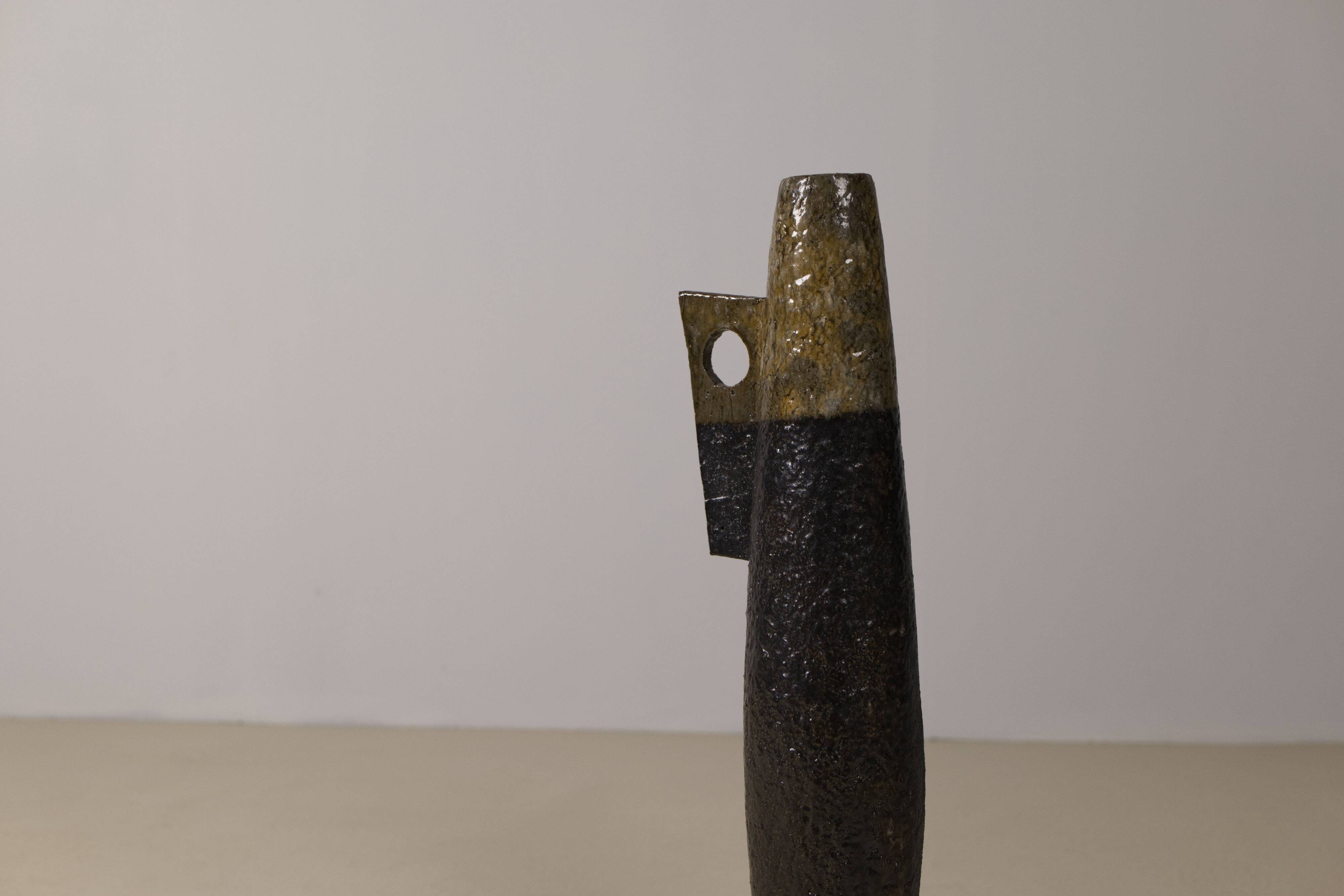 Large French modernist stoneware vase