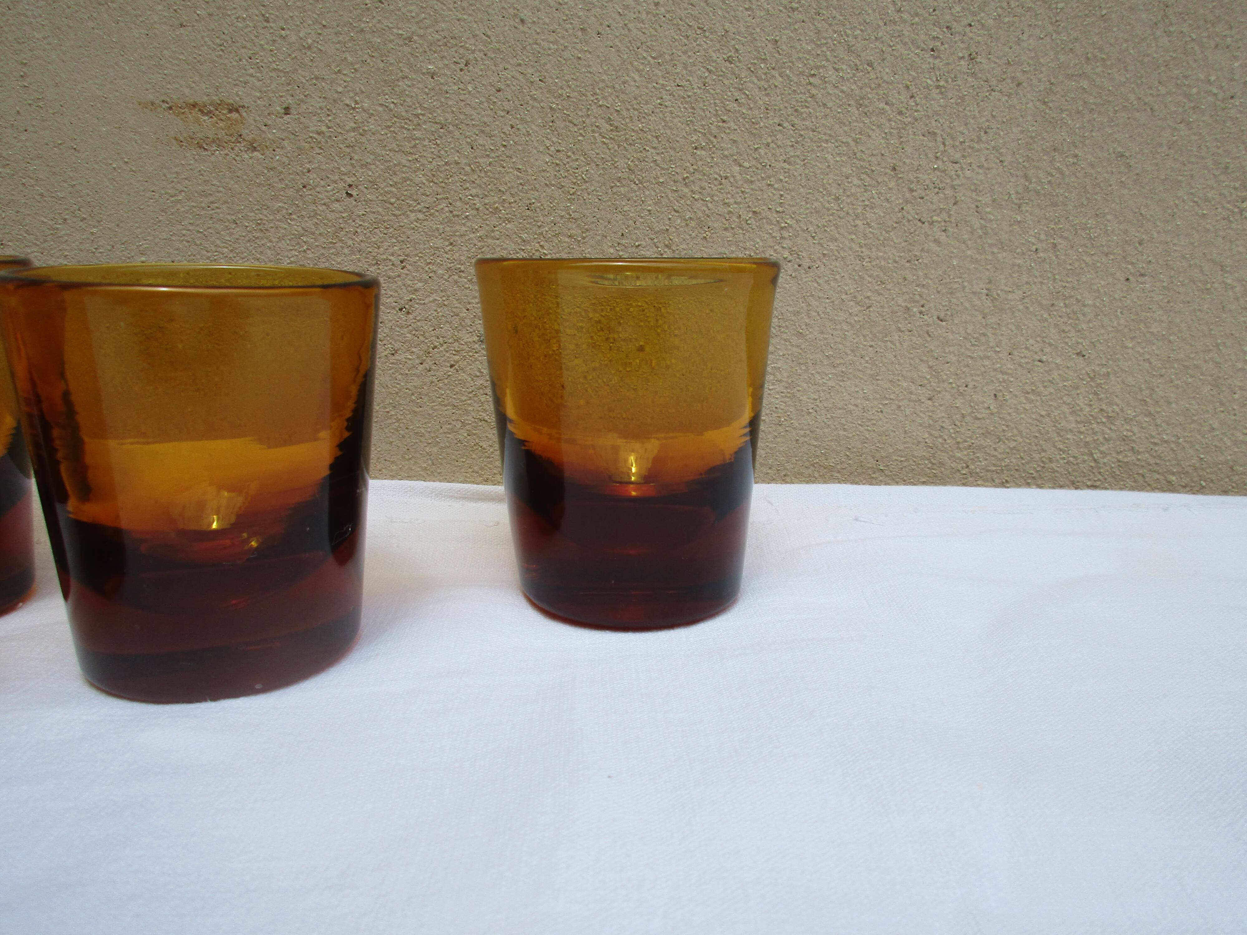 Set of 6 glasses glasses handmade