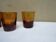 Ensemble de 6 verres ambres fabrication artisanale