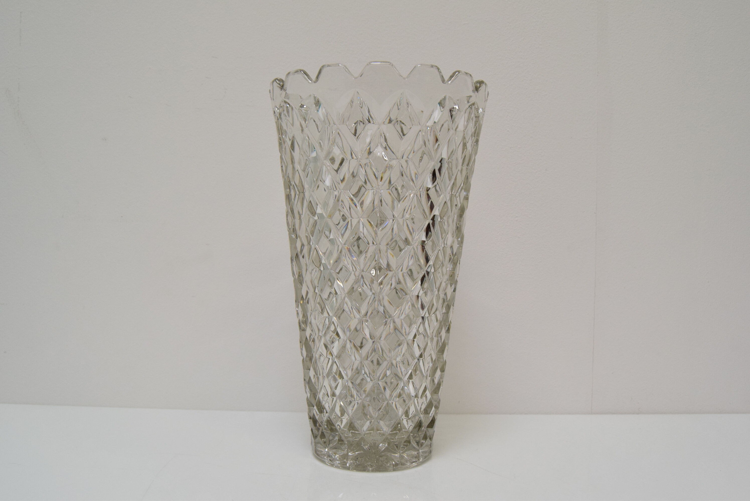 Mid-century Glass Vase,by Glasswork Novy Bor,1960's.