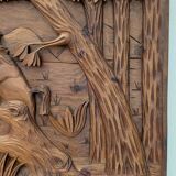 Wooden relief painting