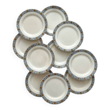 10 flat ironware plates “Lamartine” Salins