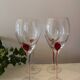 Luminarc Pop Art Red Drip Wine Glasses