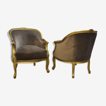 Pair of regency-style convertible chairs