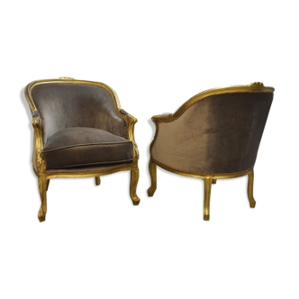 Pair of regency-style convertible chairs