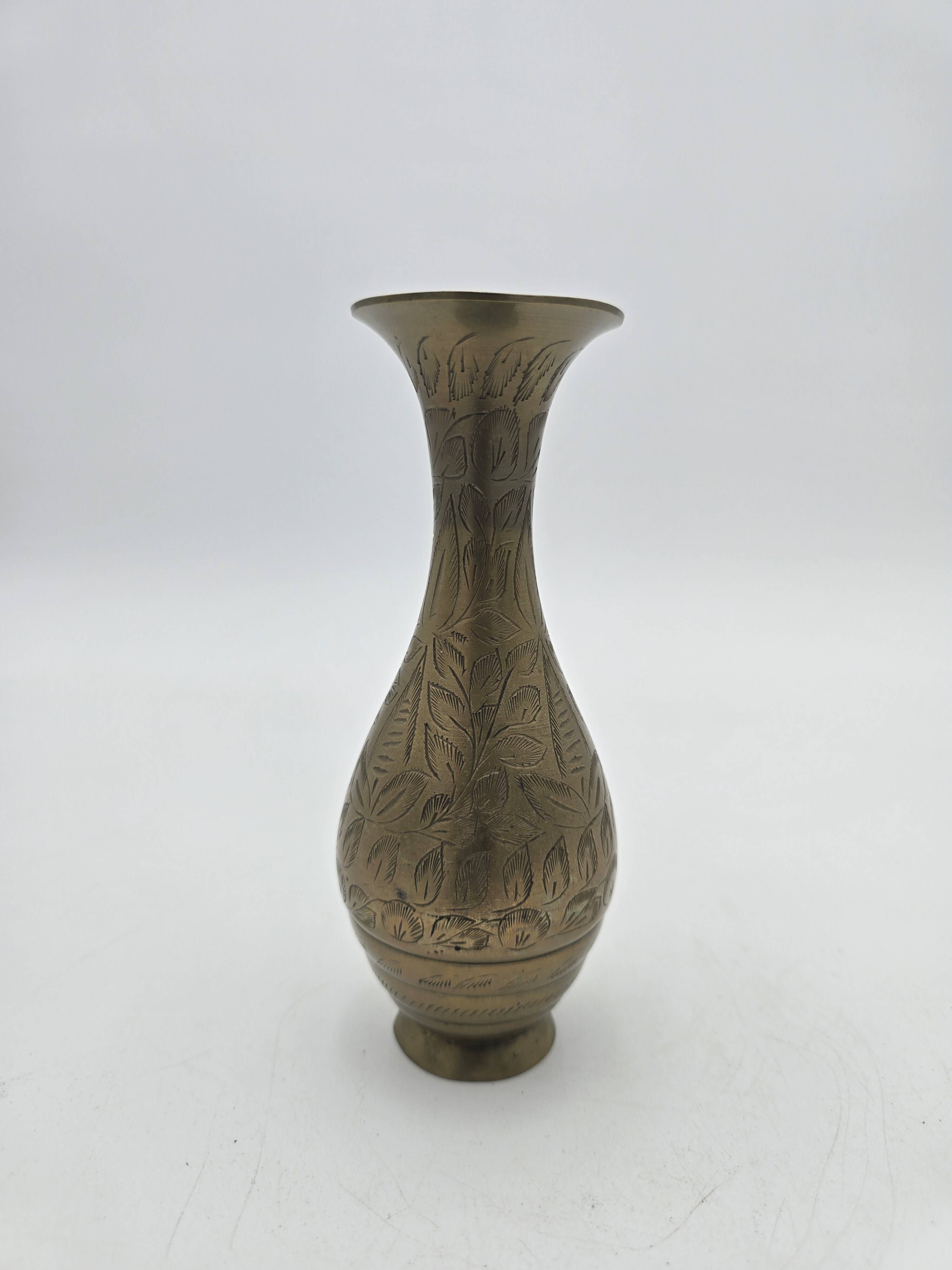 Indian vase with flower decoration