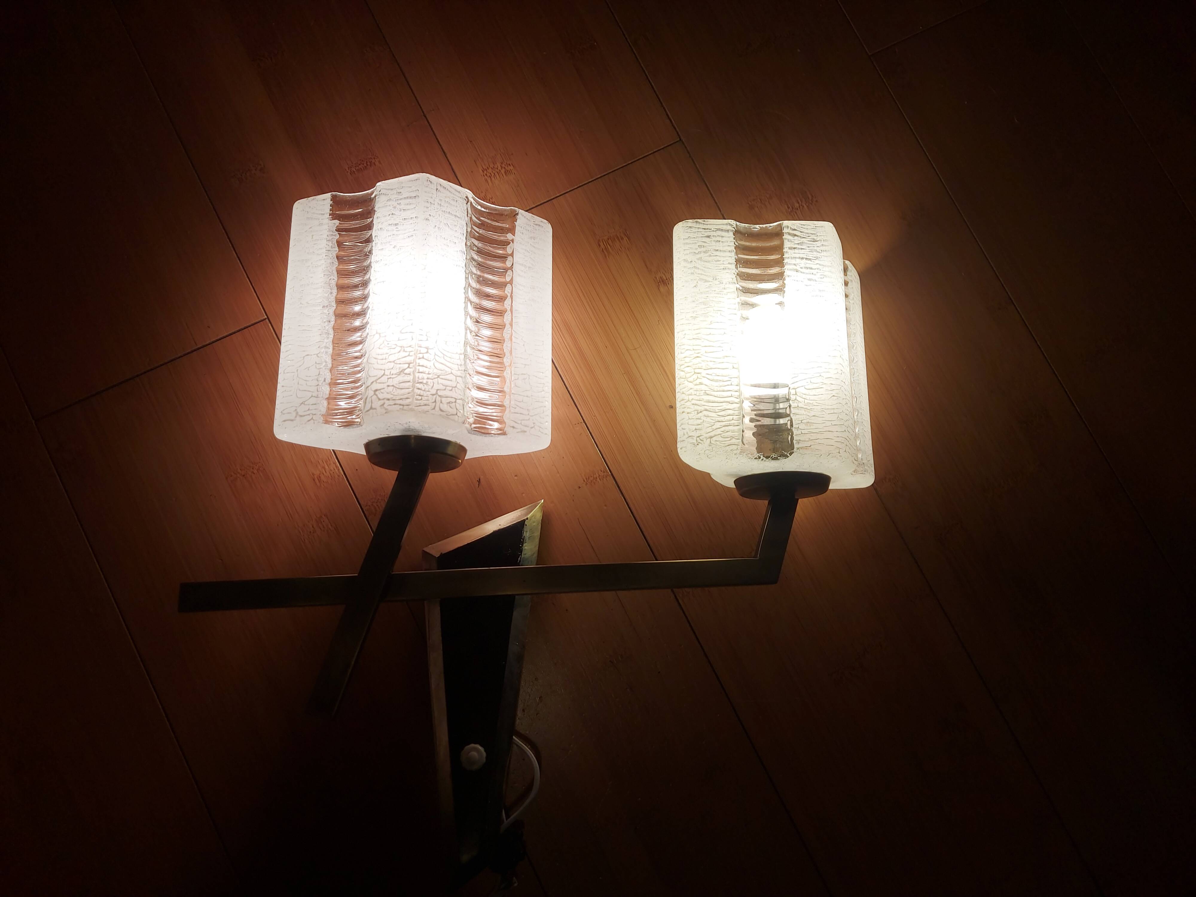 Glass wall lamp 50'S Lunel