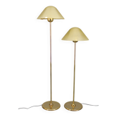 1980s Pair of VeArt-Murano Floor Lamps in Brass Finish ,Italy