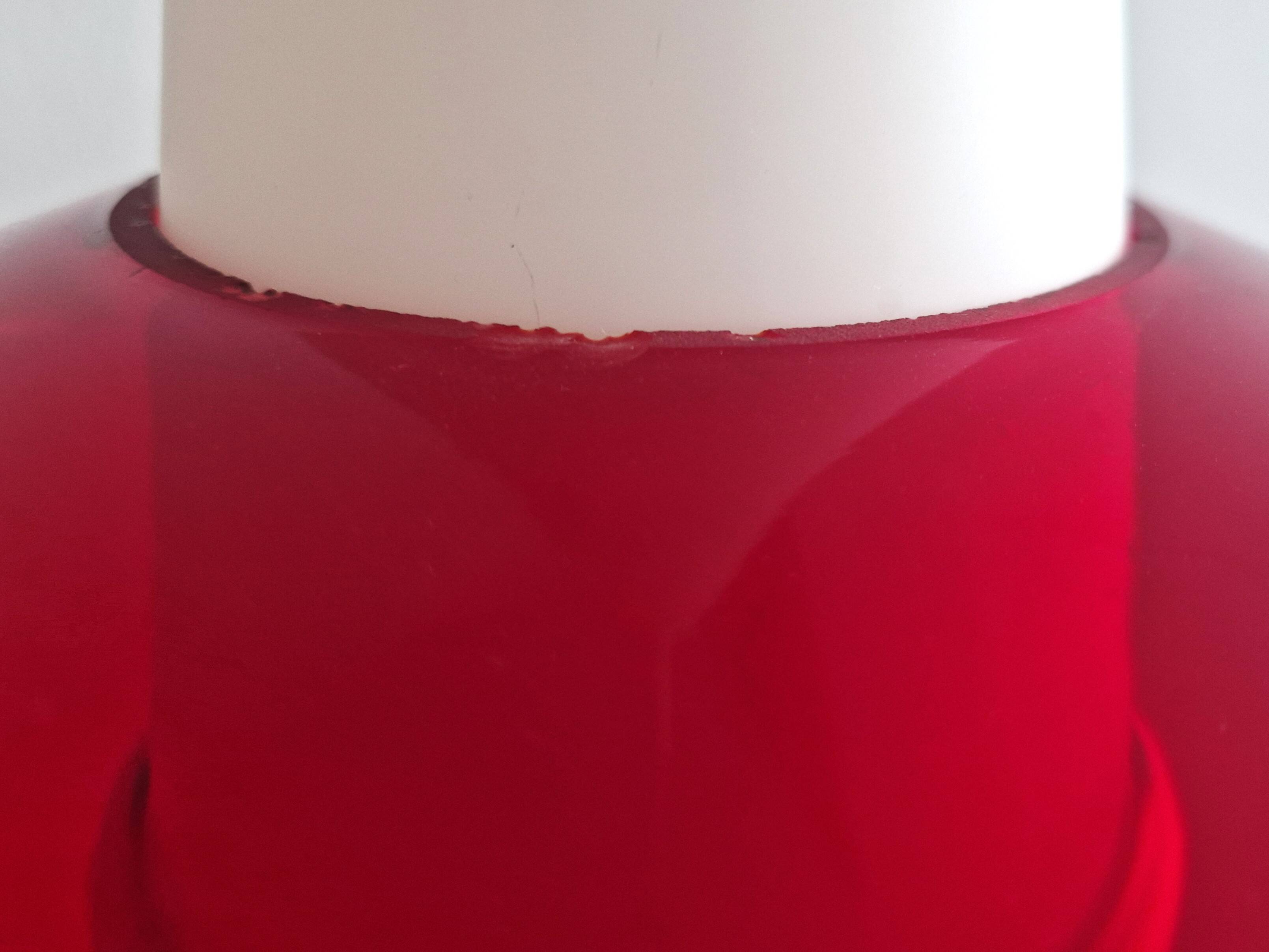 Red and opaline glass pendant lamp, 1960's