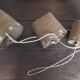 3 paniers suspendus en osier artisanat