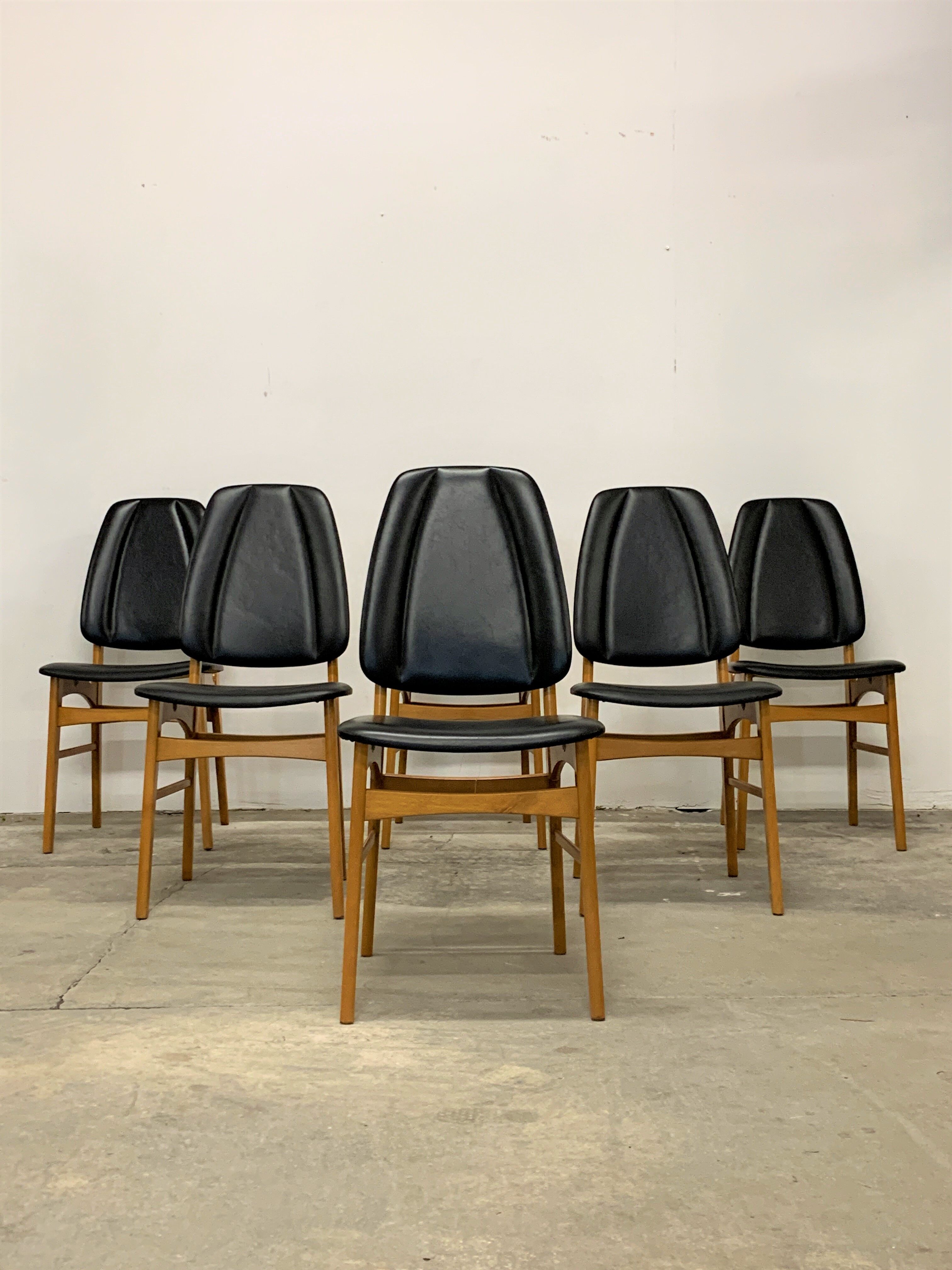 Beech chairs, norway brødrene sørheim, nesttun, 1950s/60s, vintage