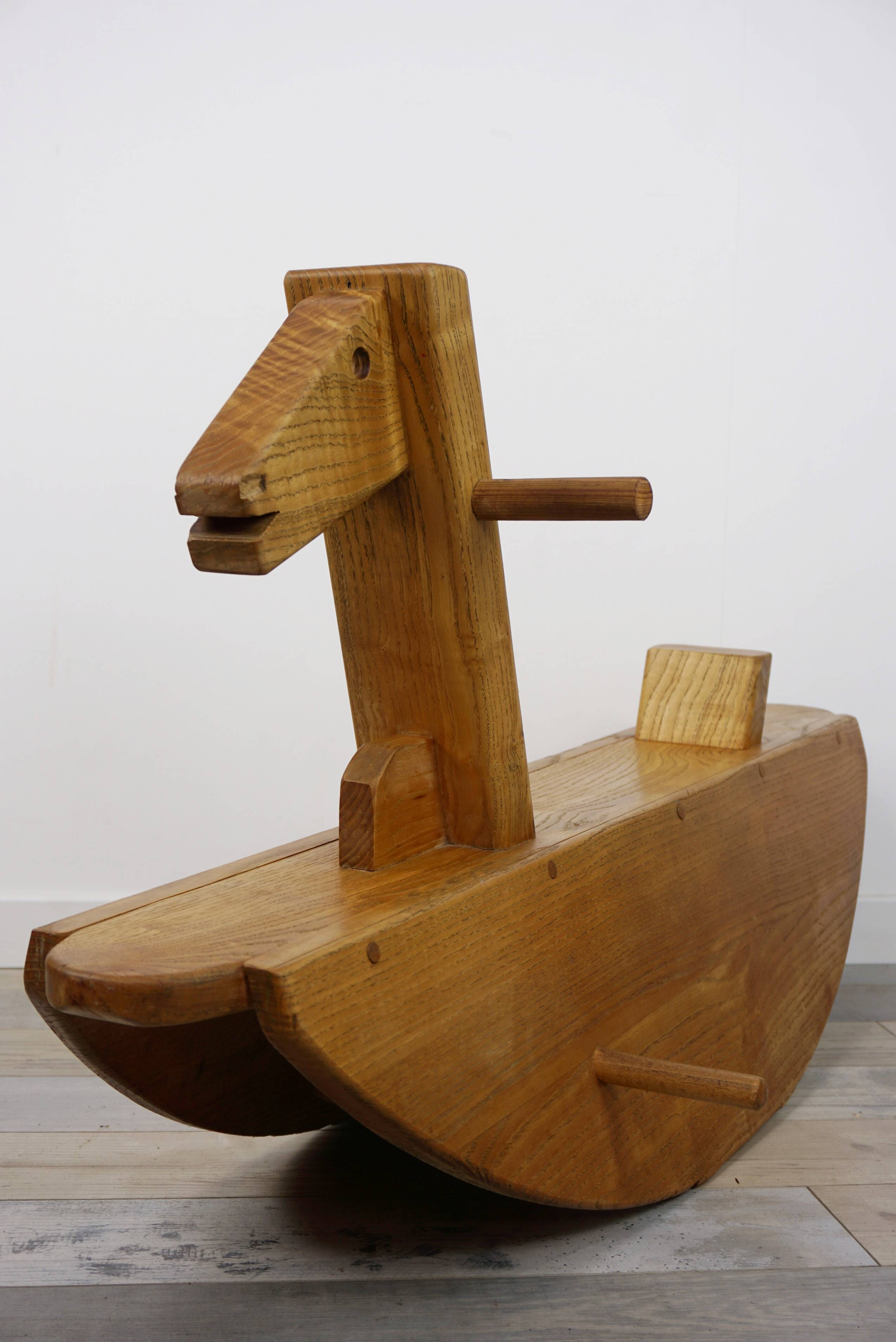 50s wooden rocking horse