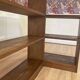 Large oak corner bookcase, 1950s design.