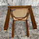 Vintage Art Deco Chair Wood & Cane Seat #E088