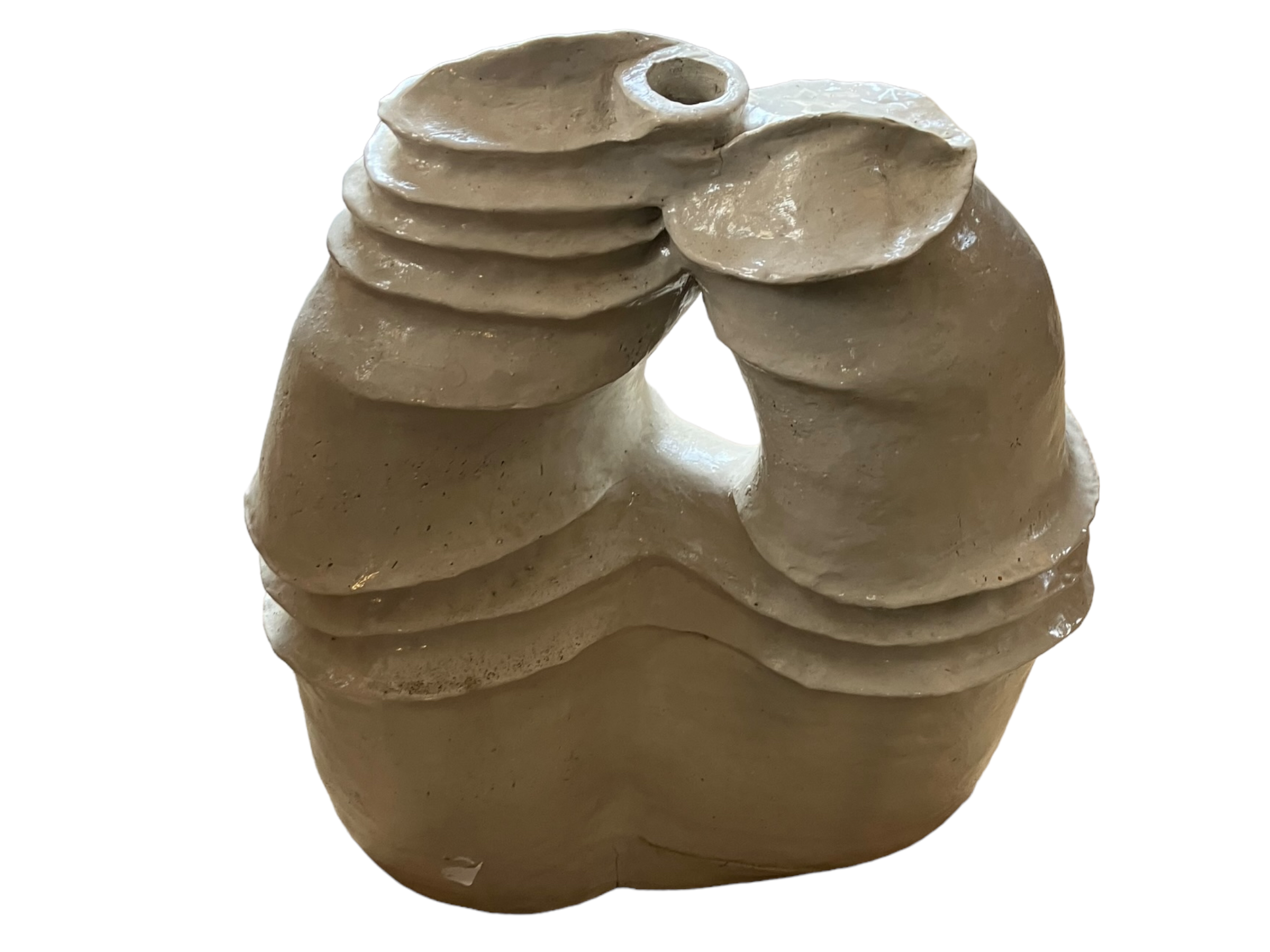 Modernist vase in glazed ceramic