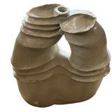 Modernist vase in glazed ceramic