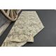 1970s Vintage Turkish Hand-Knotted Wool Cotton Tan Runner Rug 93x287