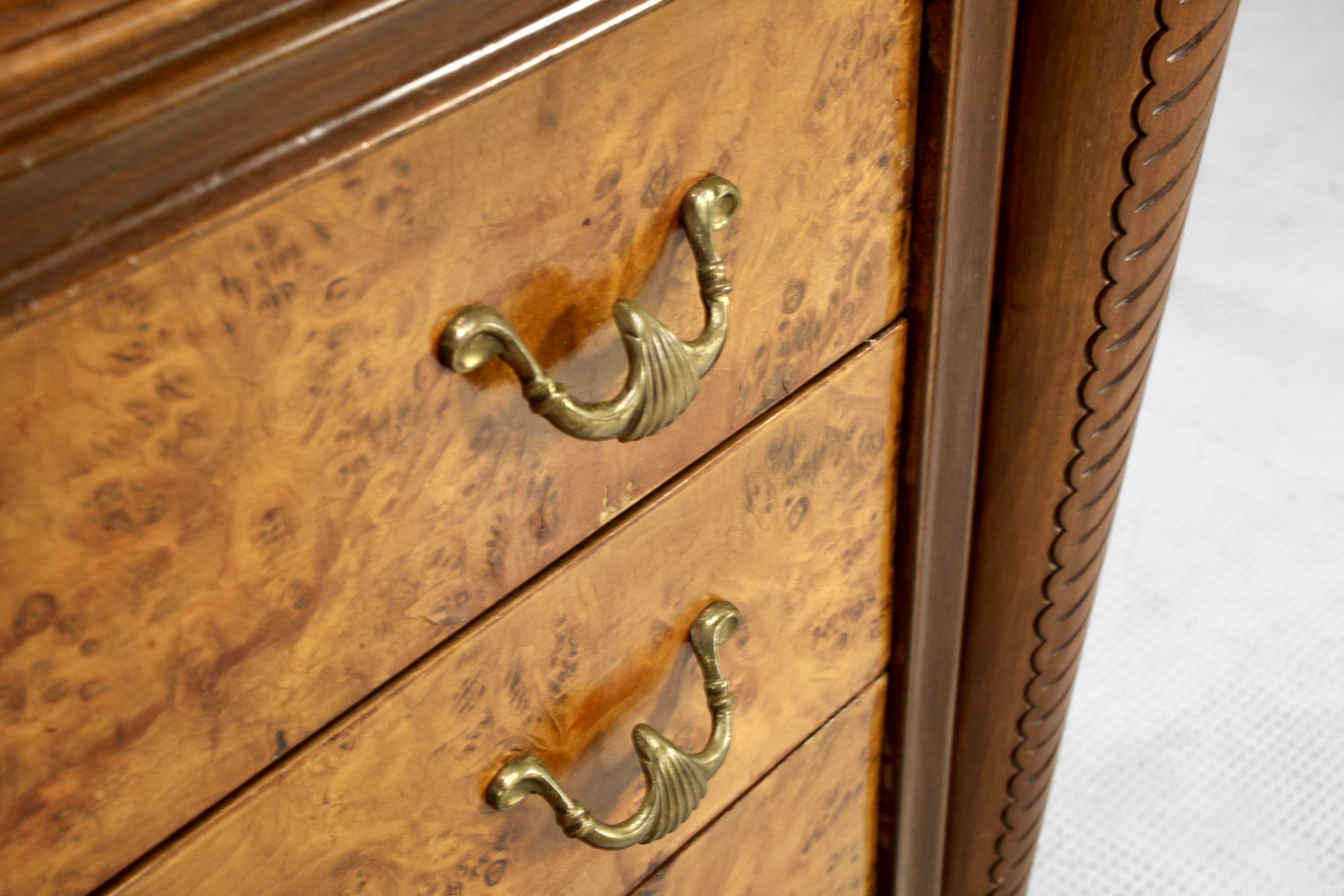 Buffet, cabinet Art Déco vintage italien en noyer foncé