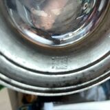Pewter and glass carafe
