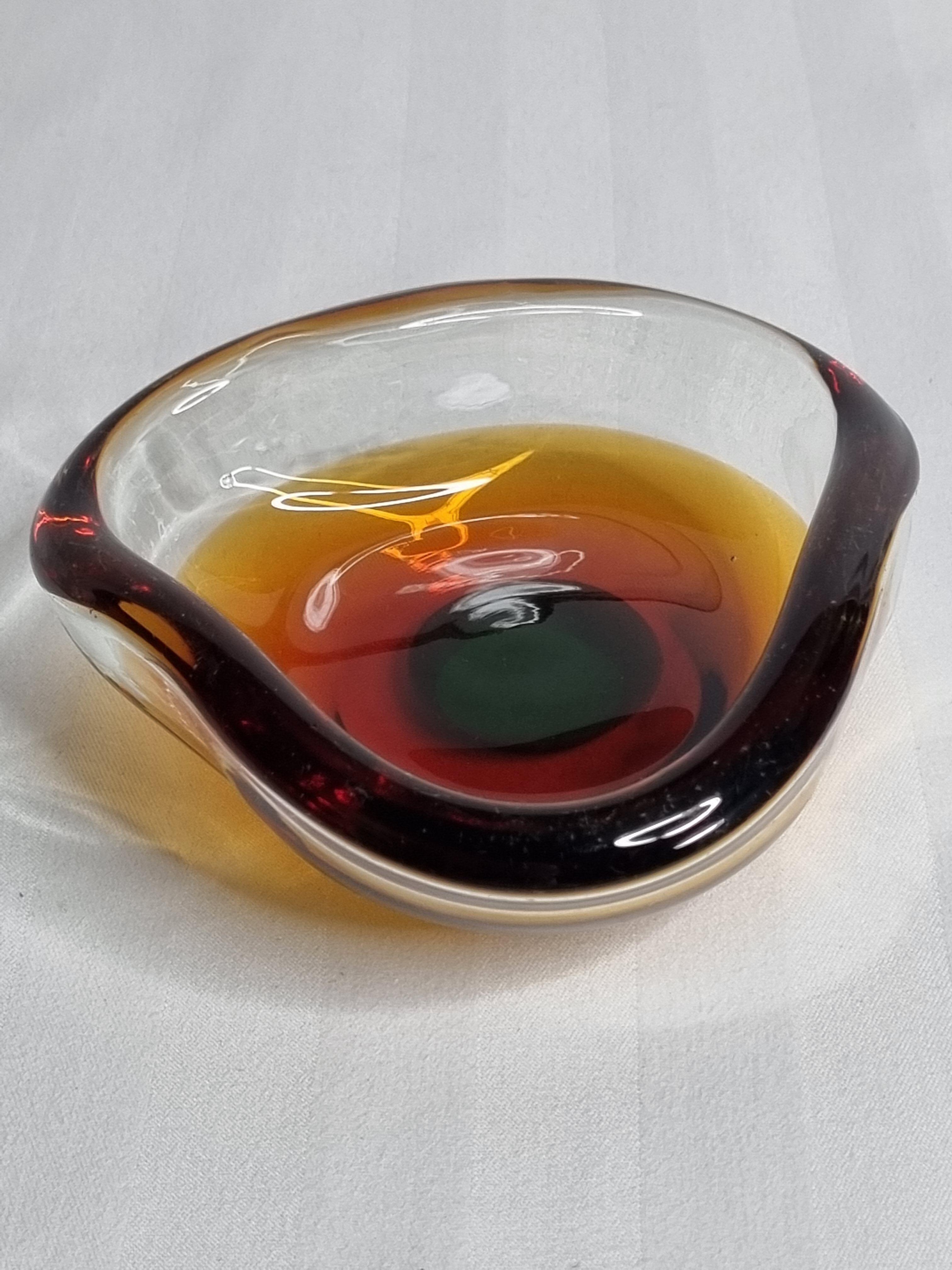 Vide poche Sommerso en verre de Murano, Italie années 60-70