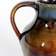 Vase amphore vintage en céramique, glaçure Fat Lava, déco classique