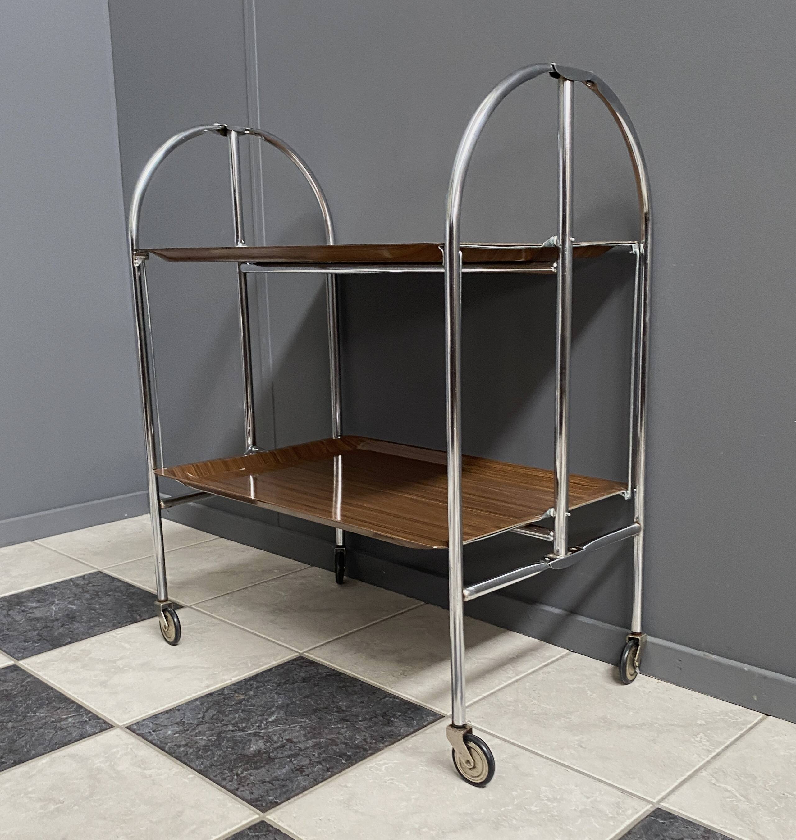 Foldable serving trolley by Bremshey & Co 1970s