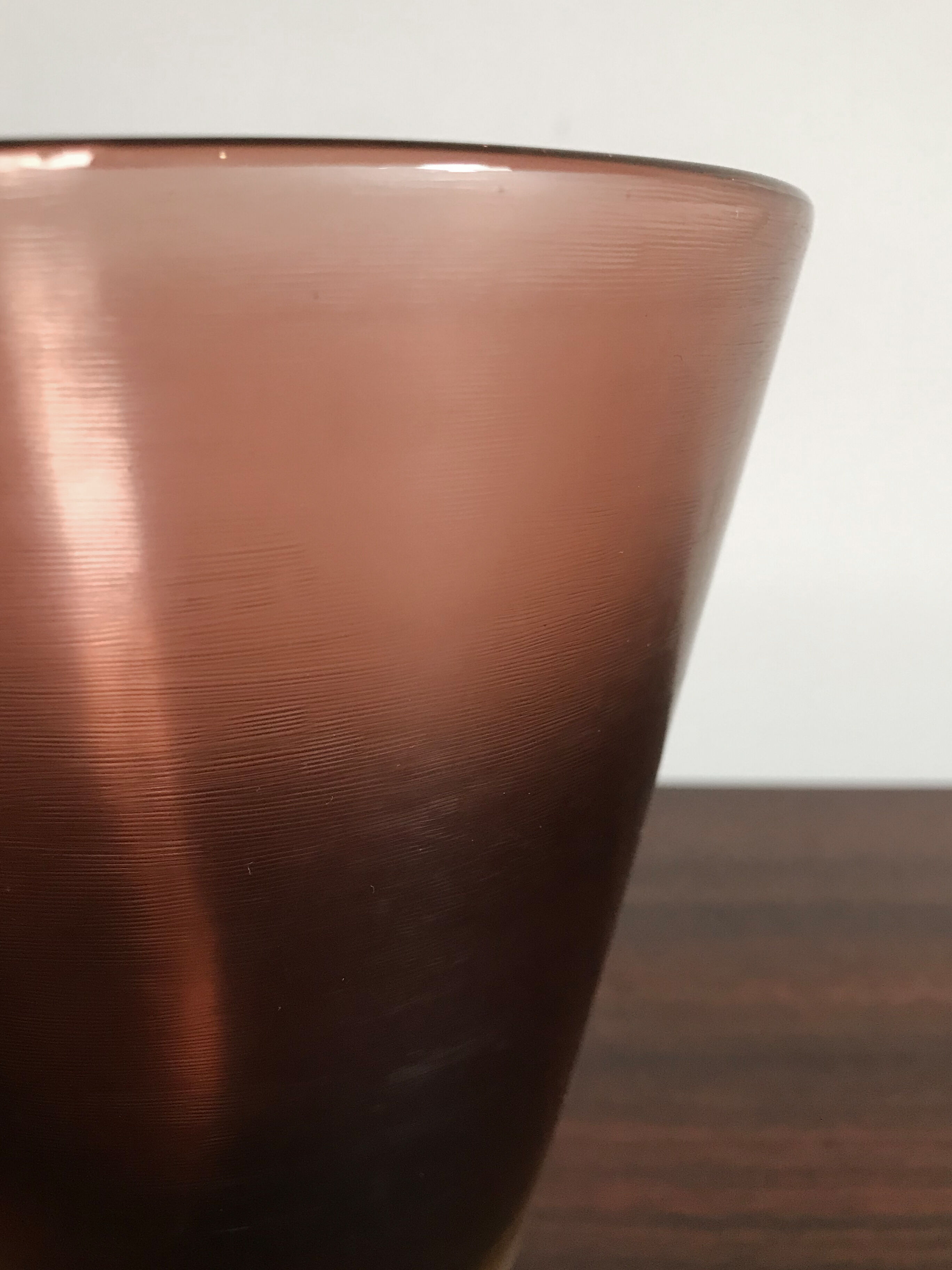 Paolo venini italian midcentury glass vase “incisi” serie, 1956