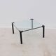 Glass and metal coffee table, 1980
