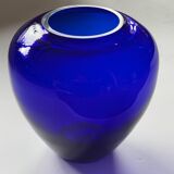 Cobalt blue blown glass vase