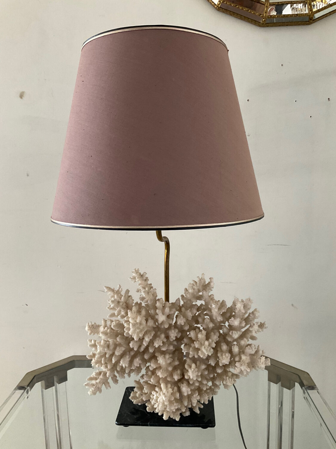 Hollywood Regency coral lamp from the 70s