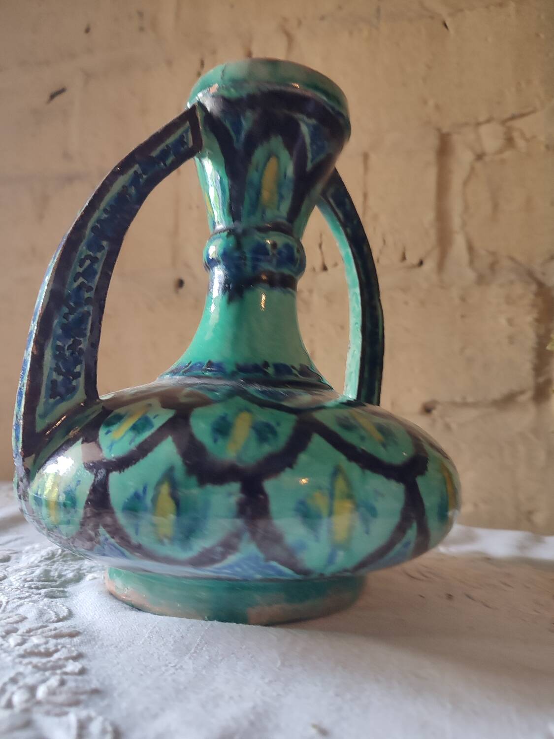 Vase with traditional ceramic handles North Africa